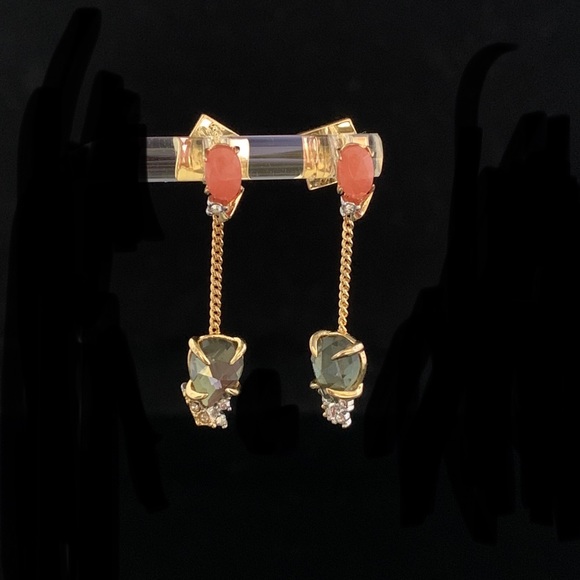 Alexis Bittar Drop Post Gemstone Crystal Earrings - Picture 2 of 12